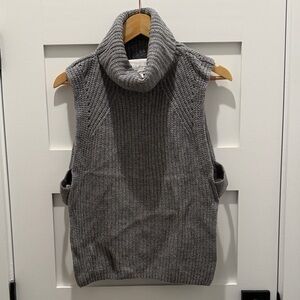 J.O.A. - Sweater Open Tank Top with Waist Detail - Gray - M